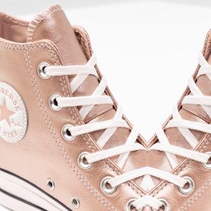 rose gold platform converse